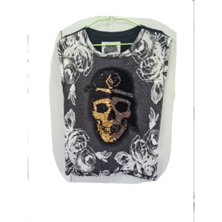 ส่งต่อเสื้อแขนกุดแต่งเลื่อมลายหัวกะโหลก