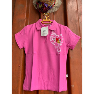 เสื้อเชิ้ตสีชมพู Garfield ใหม่แท้ งานปัก