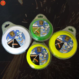 เอ็นตัดหญ้า GOLD DRAGON เอ็นตัดหญ้า คละสี ขนาด 2/2.5/3/3.5/4 มม. ยาว15M/1LB เส้นเหลี่ยม
