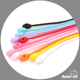 พวงกุญแจ สายคล้อง ซิลิโคน สายซิลิโคน หัววงรี สำหรับห้อย Art Toys / ทำห่วงกลม (แพ็ก 1 ชิ้น)