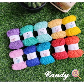 ไหมพรม6 พาย แคนดี้ 20 กรัม 10 สี