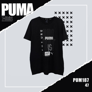 เสื้อยืดเเขนสั้น   PUMA (TSM-PUM-187) ผ้านิ่มใส่สบาย ระบายอากาศดี ใส่ได้ทั้งชายและหญิง