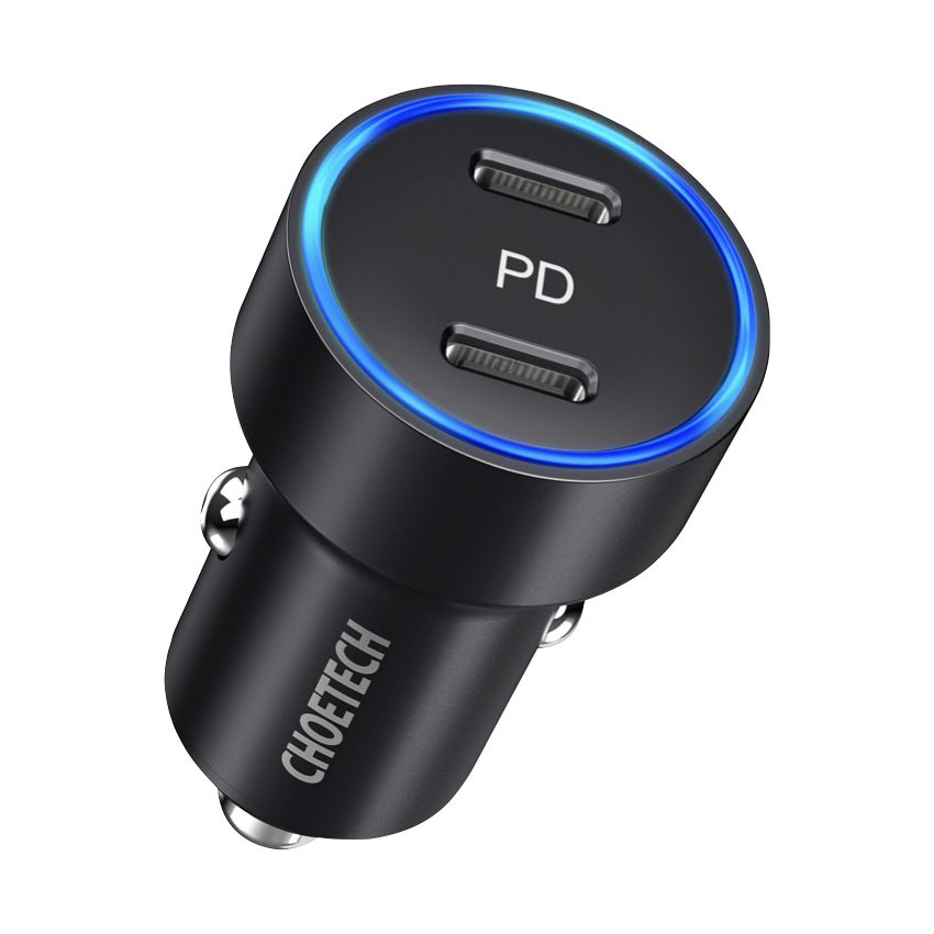 หัวชาร์จในรถยนต์ Choetech Dual USB-C 40W Car Charger