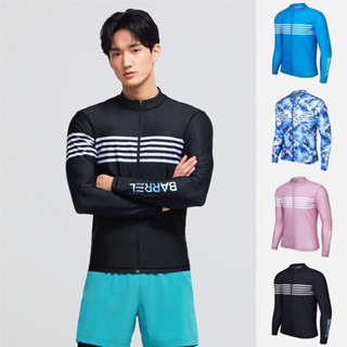 [ผช] เสื้อว่ายน้ำ ชาย มีซิป Ocean Zip Up Rashguard Top Barrel แท้ 100%