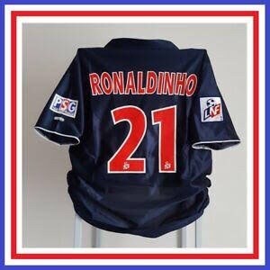 ชื่ออเบอร์ ติด RONALDINHO 21 PSG HOME 2000-03 Full Option France League patch