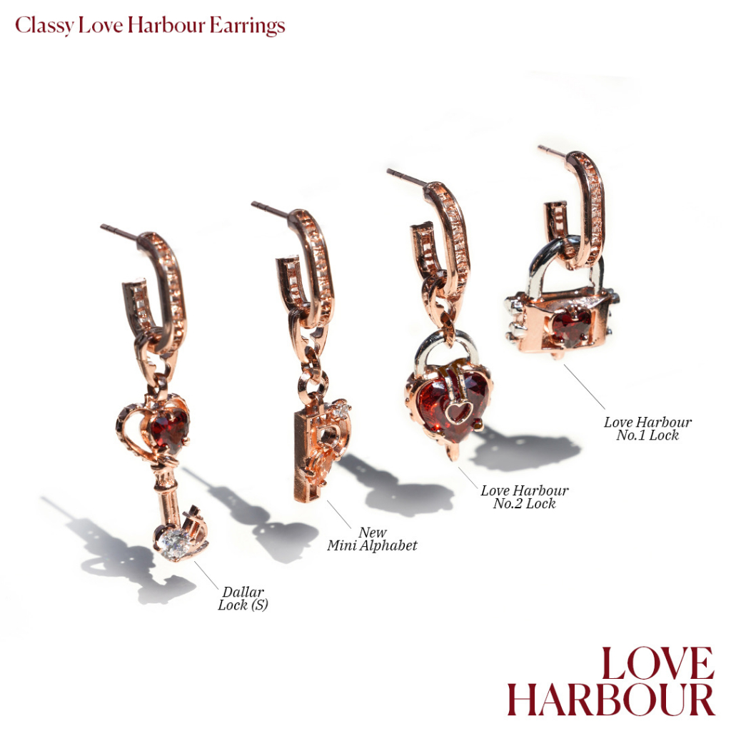 Dallar/Love Harbour Classy Earrings (Pink gold)