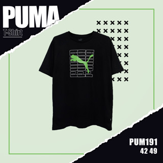 เสื้อยืดเเขนสั้น   PUMA (TSM-PUM-191) ผ้านิ่มใส่สบาย ระบายอากาศดี ใส่ได้ทั้งชายและหญิง