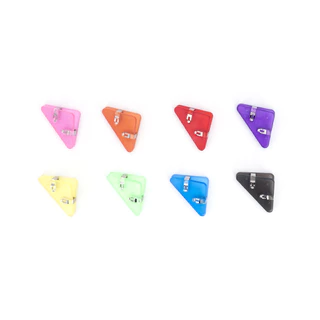 คลิปหนีบกระดาษสามเหลี่ยม เข้ามุม หลากสี ขนาด 5x3.9CM พลาสติกแข็งแรง ทนทาน ที่หนีบกระดาษ ใช้ เข้าเล่ม แทนแม็ก เครื่องเข