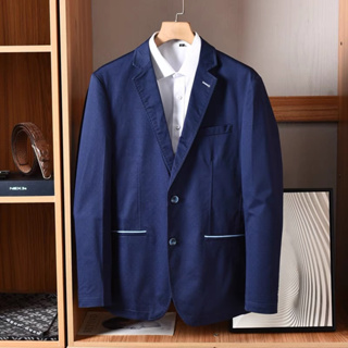 เสื้อสูท เบลเซอร์ blazer jacket สีน้ำเงิน (JK636)