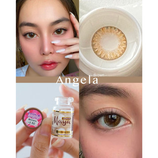 คอนแทคเลนส์ยี่ห้อ Mayalens รุ่น Angela Brown (สีน้ำตาล)