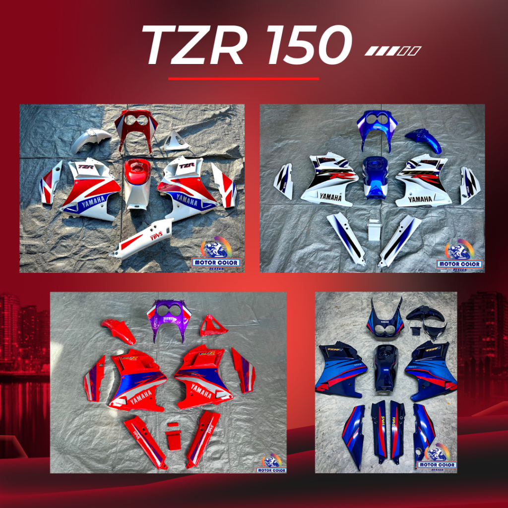 ชุดสี TZR 150 Yamaha tzr งานเคลือบทับสติ๊กเกอร์ สีอื่นๆแจ้งในแชท