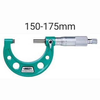 ไมโครมิเตอร์วัดนอก 150-175mm ความละเอียด 0.01mm Outside Micrometer 150-175mmx0.01mm INSIZE 3203-175A อินไซส์