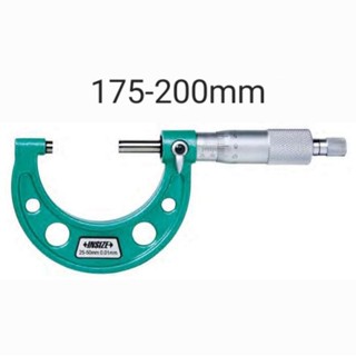 ไมโครมิเตอร์วัดนอก 175-200mm ความละเอียด 0.01mm Outside Micrometer 175-200mmx0.01mm INSIZE 3203-200A อินไซส์