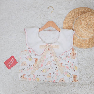Mintsaruda เสื้อคอปกหยักลายกระต่าย