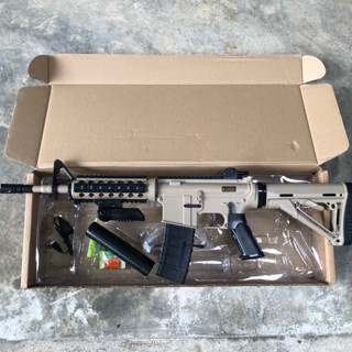 ของเล่น M4A1 Auto Full Auto+Semi (แบบไฟฟ้าออโต้ยิงรัว+และไฟฟ้าทีละนัด) สีทราย