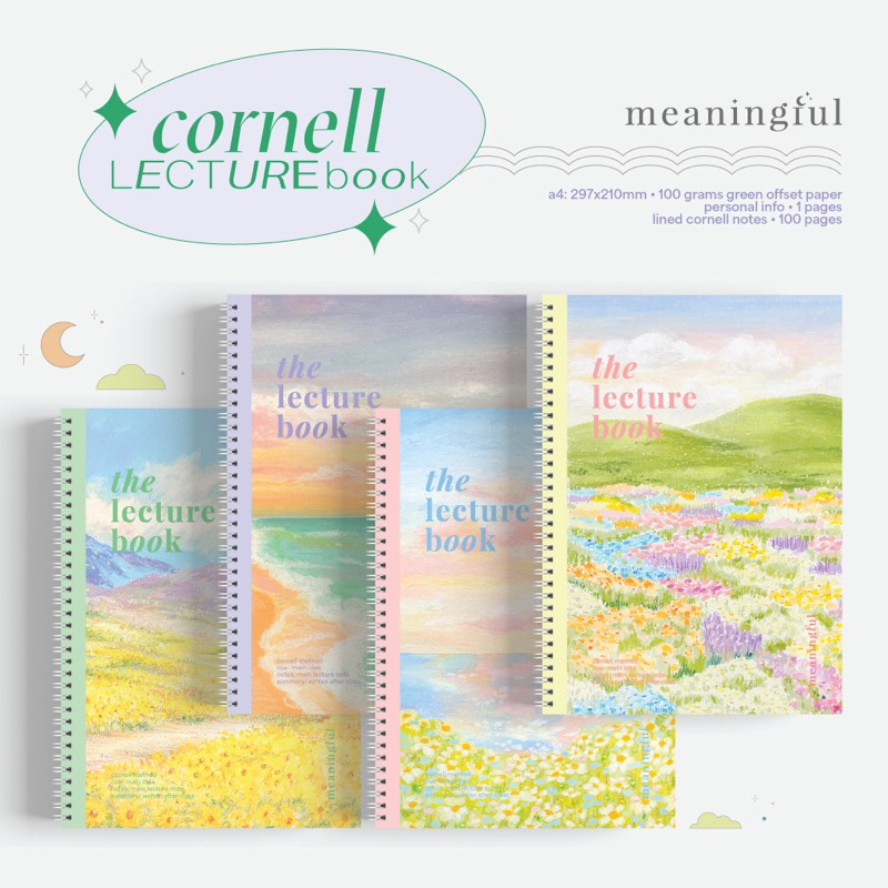 Meaningful Lecture book | สมุดจดเลคเชอร์แบบ Cornell notetaking ขนาด A4