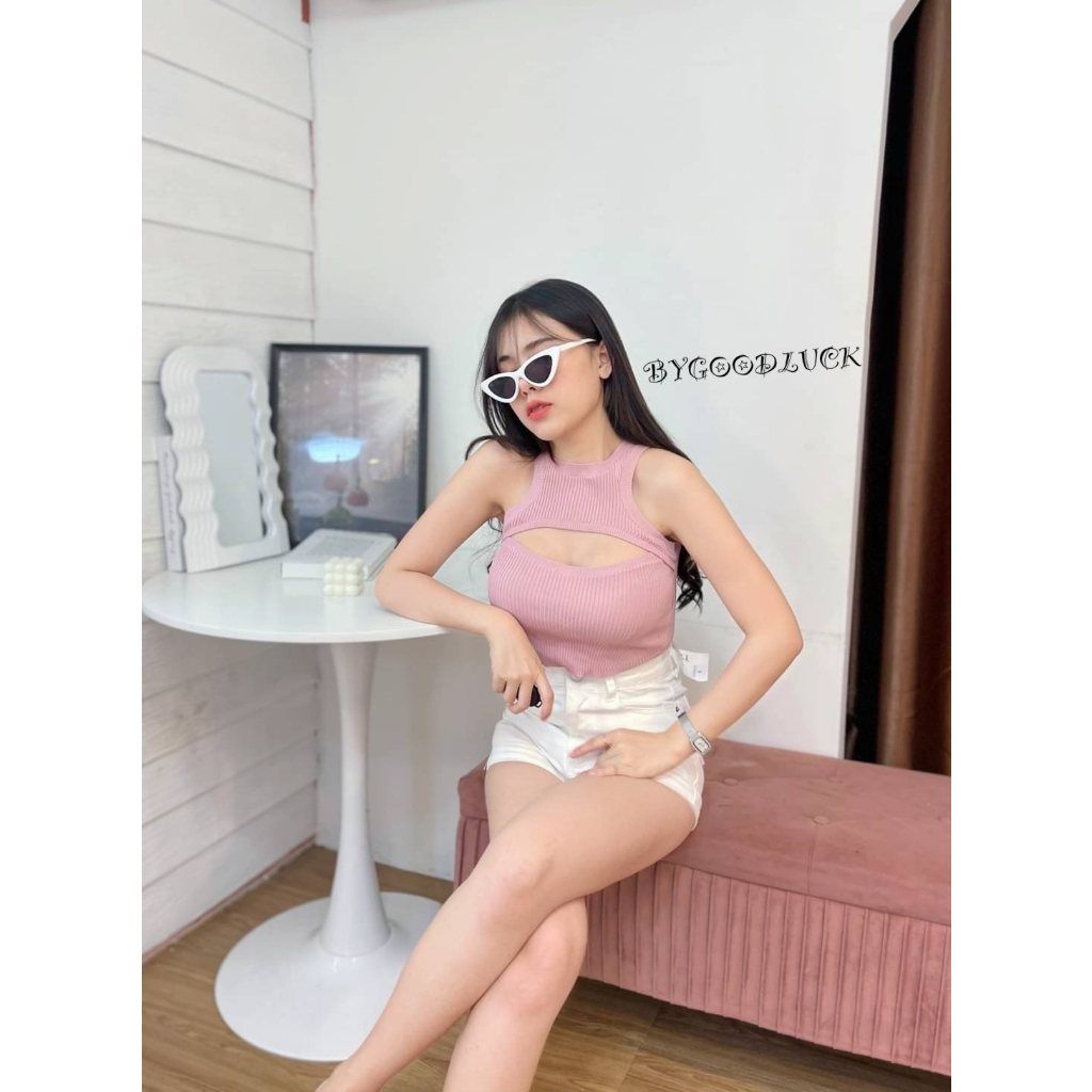 PRP x SPN แขนกุดเปิดอก เสื้อกล้ามคอกลม อกพื้น B-021-3-BB