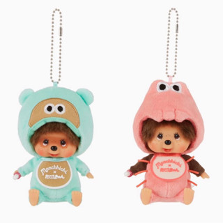 พวงกุญแจมอนชิชิ Monchhichi Tanukyun X Monchhichi Big Face Ss นำเข้าจากญี่ปุ่น🇯🇵