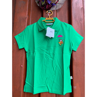 ใหม่แท้ เสื้อเชิ้ตสีเขียวเข้ม Garfield ใหม่แท้ ไซส์ L งานปักสวย
