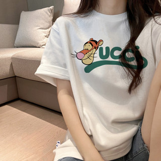 เสื้อยืดขาว #ucci Oversize สีขาว