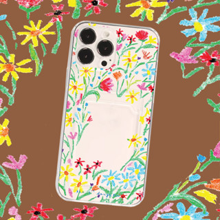 Flower field case card