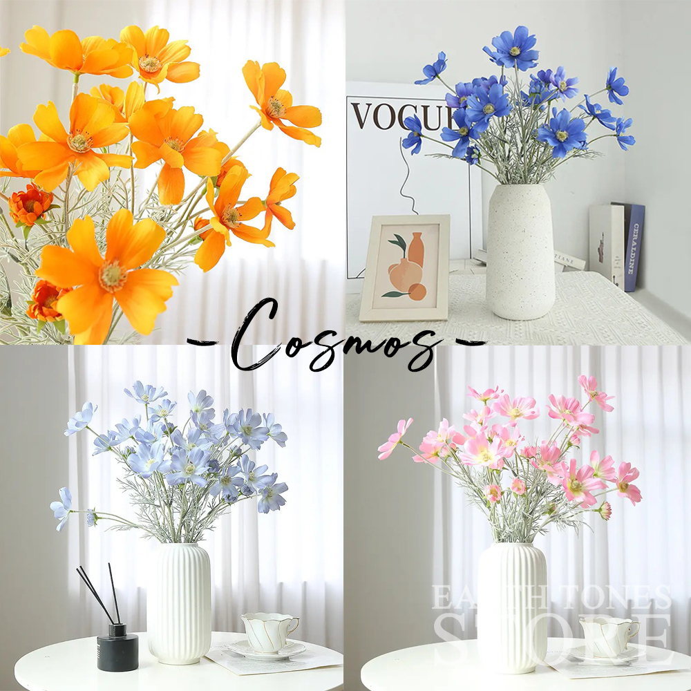[ร้านไทย] ดอกคอสมอสปลอม สีพาสเทล สูง 60cm🌼 Cosmos Flower ดอกคอสมอส ดอกไม้ปลอม ดอกไม้ประดิษฐ์ พร็อพถ่ายรูป