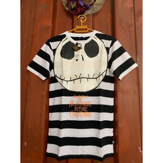 เสื้อยืดสีขาว  disney ใหม่แท้ไซร์m ลายสกรีน Tim Burton’s