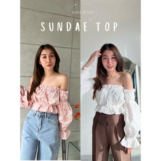 Eunna.official - Sundae top เสื้อปาดไหล่ผ้าสวยมีดีเทล