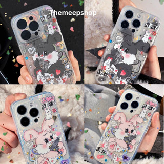 เคสไอโฟน Nineopen black&amp;white rabbit🐰🖤🤍แท้💯*ขอบกล้องนูนสะใจ | Nineopen case iPhone