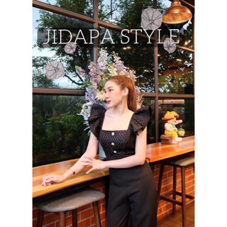 ✨New✨ Jidapa Style Size M งานตามหา สวยหรูมากๆ แขนระบายสวยสุด มีซับในอย่างดี เป๊ะปัง สวยหรูดูแพง สวยปังมาก👗💕✨