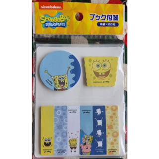 Nickelodeon Spongebob squarepants Post it Set กระดาษโน้ต สพันจ์บ็อบ สแควร์แพนส์ โพสอิท ของแท้จากญี่ปุ่น