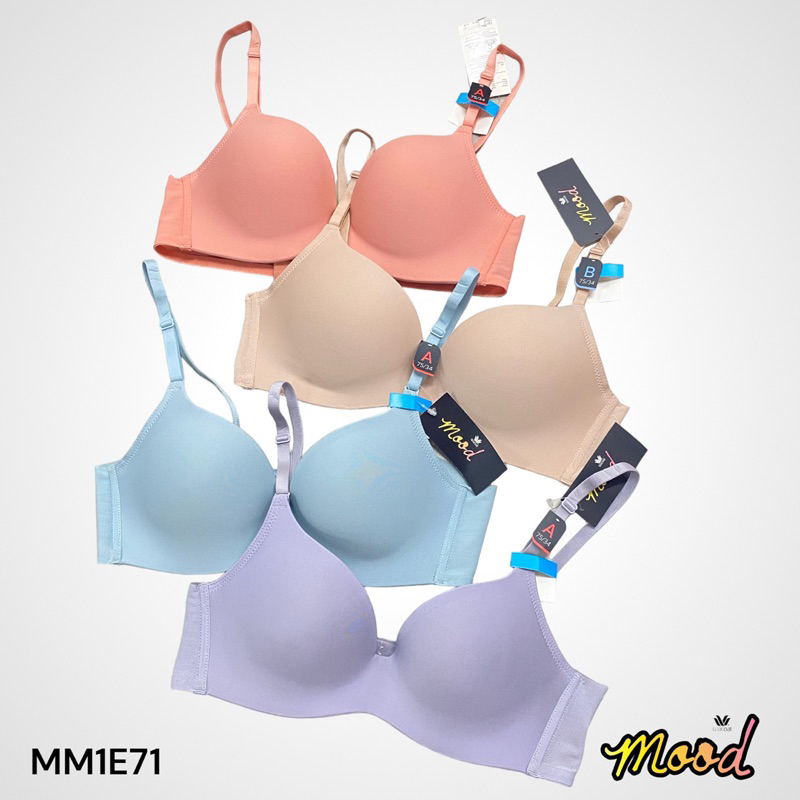 Wacoal Mood travel bra spacer วาโก้มู้ด บราไร้โครง บราม้วนได้ รุ่น MM1E71