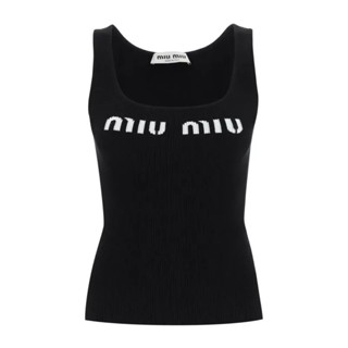 มิวมิว miu miu เสื้อกล้าม ผ้าไหมพรม Valen