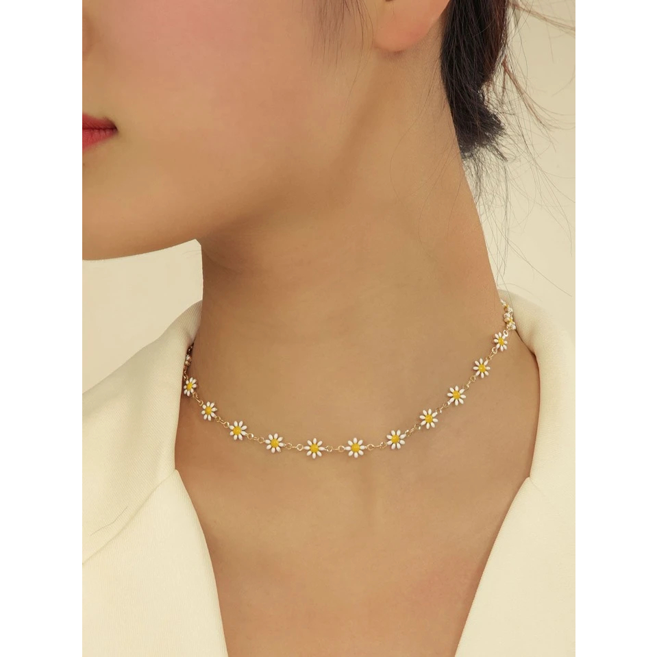 [SIS.SIE พร้อมส่ง] สร้อยคอ โซ่ดอกเดซี่