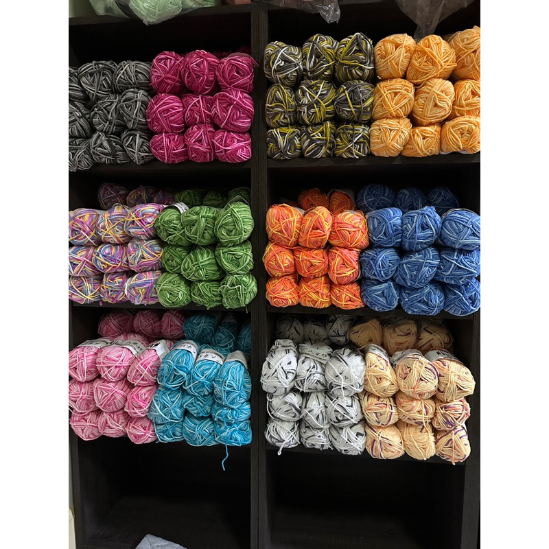 ไหมพรม คอตตอนนม สีเหลือบ 5Ply นุ่มมาก *พร้อมส่ง