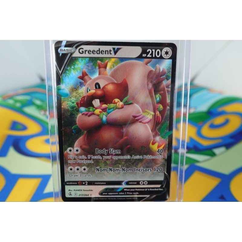 Pokemon Card "Greedent V 217/264" ENG Fusion Strike