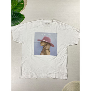 เสื้อยืด Lady Gaga ลาย Joanne สีขาว ลายสวยๆ ของแท้ สภาพใหม่มาก เสื้อoversize Size XXL