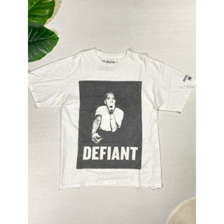 เสื้อยืด Eminem ลาย Defiant สีขาว ลายใหญ่ สวยๆ ของแท้ สภาพใหม่ Size M