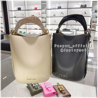 Charles&amp;keith กระเป๋าสะพายข้าง รุ่น Marlin Acrylic Handle Bucket Bag : CK2-10271193แท้จากชอป 100%