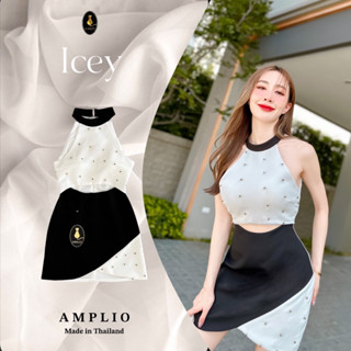 ราคาถูกที่สุด!! Amplio Icey dress เดรสกระโปรงทูโทน