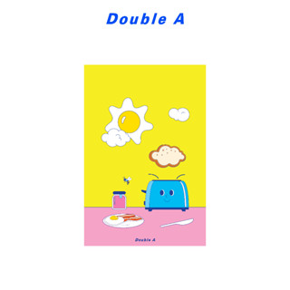 Double A สมุดมุงหลังคาขนาดตัดเก้า เนื้อใน 80 แกรม 24 แผ่น จำหน่าย 1 เล่ม