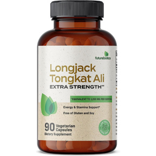 รากปลาไหลเผือก เสริมสมรรถภาพ ลดภาวะวัยทองในเพศชาย Longjack Tongkat Ali 1200 MG Energy &amp; Stamina Support - 90 Caps