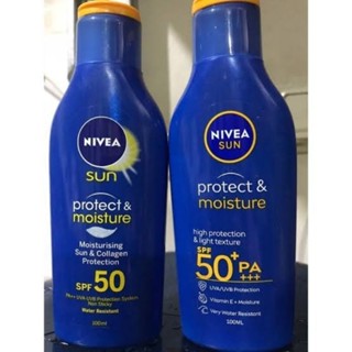 Nivea Sun Protect &amp; Original Moisturising &amp; Collagen sunscreen lotion spf50 โลชั่น ครีมกันแดด นีเวีย + คอลลาเจน บำรุงผิว