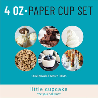 Set ถ้วยกระดาษ , ฝากระดาษ 4oz พร้อมช้อน (food grade)