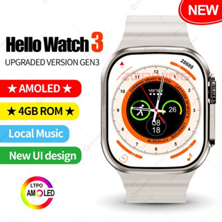 💓แถมเคส ฟิล์ม สาย💓 smart watch รุ่น hello watch 3 ของแท้ 💯% มี gps จอ 49 mm