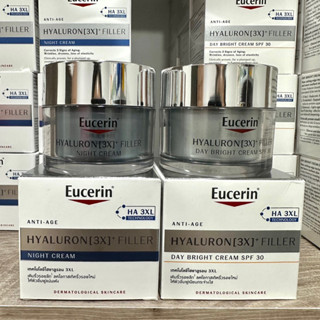 Eucerin Hyaluron 3X Filler Day SPF30/Night  50ml ครีมไฮยาบำรุงผิว สูตรกลางวันและกลางคืน ริ้วรอย ร่องลึก ชุ่มชื่น