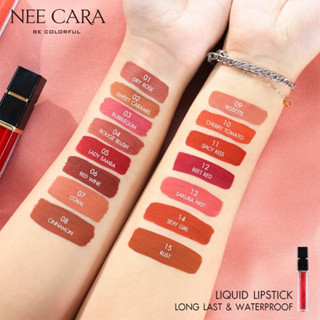 NEE CARA WATER SHINE LIQUID LIPSTICK MATTE นีคาร่า ลิปสติก แบบจุ่ม เนื้อแมท