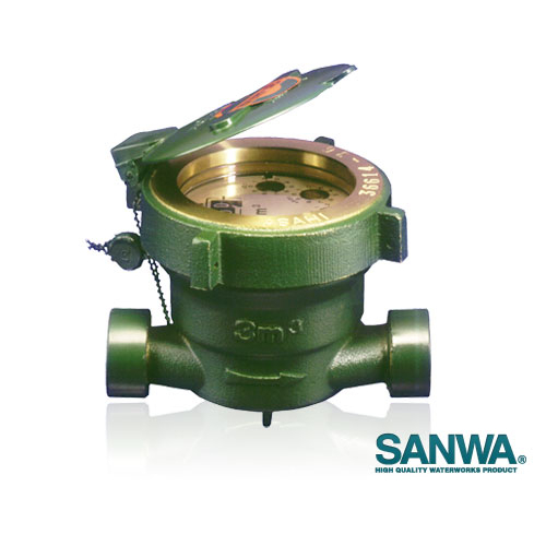 ( สินค้าใหม่ ) Sanwa มิเตอร์น้ำ/มาตรวัดน้ำ 1/2" SV15 ครบชุด ระบบเฟืองจักรชั้นเดียว single-jet 1/2″