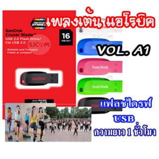 แฟลชไดรฟ์ USB เพลงเต้น แอโรบิค Vol.A1 รวม13 เทคๆละ 1 ชั่วโมง