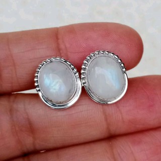 #ต่างหูมูนสโตนแท้ #เงินแท้92.5 #Natural Moonstone